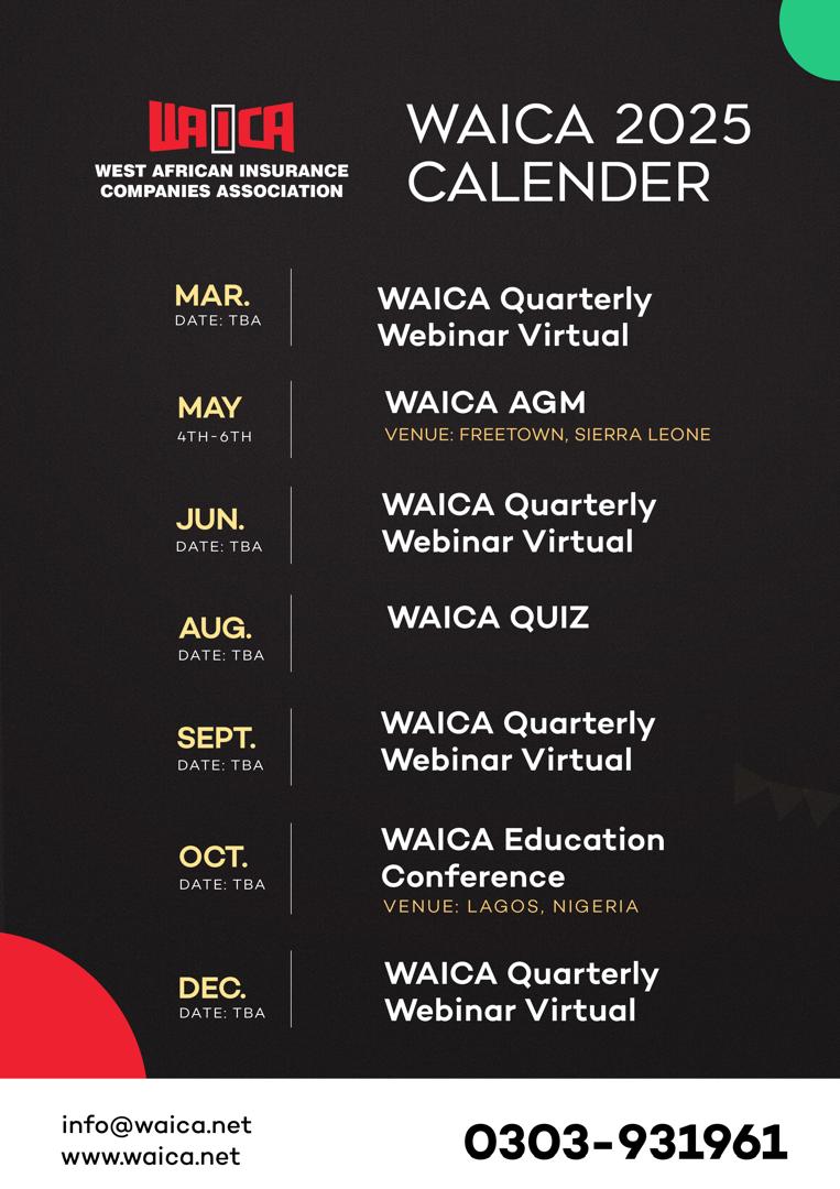 WAICA – Calendar 2025